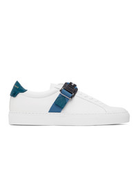 Givenchy White And Blue Urban Knot Sneakers
