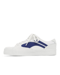Li-Ning White And Blue Vintage Wave Sneakers