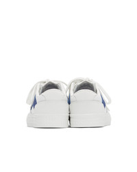 Li-Ning White And Blue Vintage Wave Sneakers