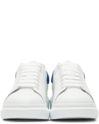 Alexander McQueen White Blue Croc Oversized Sneakers