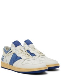 Rhude White Blue Rhecess Low Sneakers