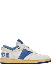 Rhude White Blue Rhecess Low Sneakers