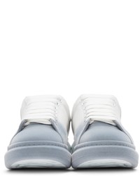 Alexander McQueen White Grey Felted Oversized Sneakers