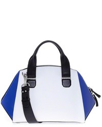 White and Blue Leather Satchel Bag: Nine West Rock And Lock Satchel ...