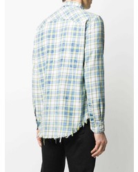 Family First Checked Washed Effect Cotton Shirt