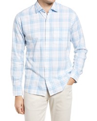 Peter Millar Seawater Classic Fit Plaid Button Up Shirt