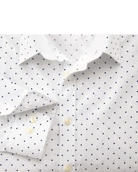 Charles Tyrwhitt White And Blue Polka Dot Slim Fit Shirt