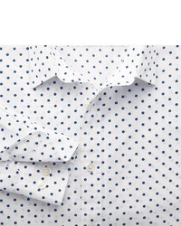 Charles Tyrwhitt White And Blue Polka Dot Slim Fit Shirt