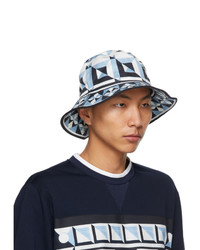 Dolce and Gabbana Blue And White Majolica Print Bucket Hat