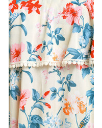 LuLu*s Floral I Know Cream Floral Print Off The Shoulder Dress