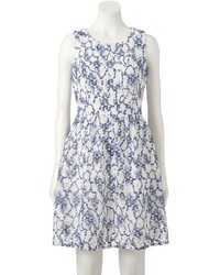 M By Maia Floral Lace Fit Flare Dress