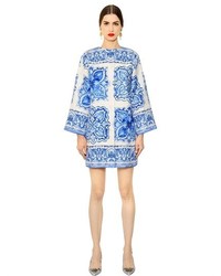 Dolce & Gabbana Maiolica Cotton Silk Brocade Coat