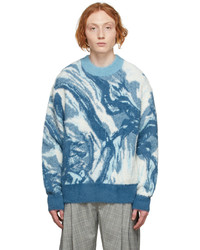 Feng Chen Wang Blue Landscape Sweater