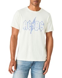 Lucky Brand Acdc Bolt Cotton Graphic Tee In Blanc De Blanc At Nordstrom