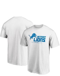 FANATICS Branded White Detroit Lions Big Tall Team Logo Lockup T Shirt