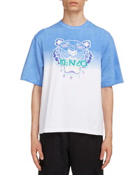 Kenzo Dip Dye Tiger Embroidered Graphic Tee