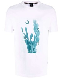 BOSS Logo Print Cactus T Shirt