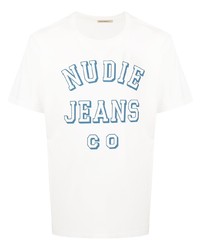 Nudie Jeans Logo Print Short Sleeved T Shirt