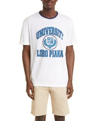 Loro Piana Lp University Cotton Jersey Graphic Tee In Fancy White At Nordstrom