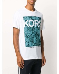 Michael Kors Michl Kors Tropical Logo Print T Shirt