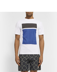 Saturdays Surf NYC Off Color Blocks Printed Cotton Jersey T Shirt