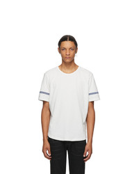 Saint Laurent Off White And Blue Destroyed T Shirt
