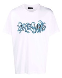 Amiri Paisley Logo Printed T Shirt