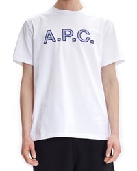 A.P.C. Romain Logo Applique Cotton T Shirt