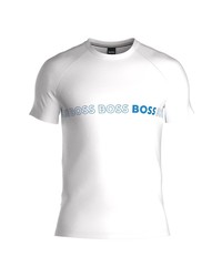BOSS Slim Fit Crewneck Cotton Logo Tee In Open White At Nordstrom