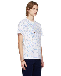 Marni White Blue Floral Logo T Shirt
