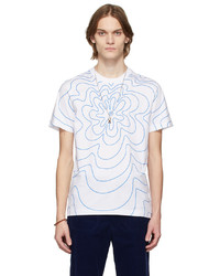 Marni White Blue Floral Logo T Shirt