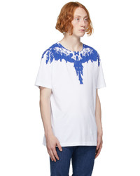 Marcelo Burlon County of Milan White Blue Wings T Shirt