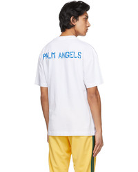 Palm Angels White Pierced Heart T Shirt