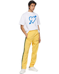 Palm Angels White Pierced Heart T Shirt