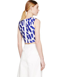 Edit Cobalt Spotted Cropped Top