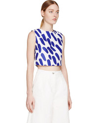 Edit Cobalt Spotted Cropped Top