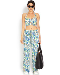 Forever 21 Palm Print Crop Top