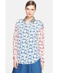 Stella McCartney Cloud Print Crpe De Chine Shirt