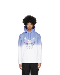 Kenzo Blue And White Gradient Tiger Hoodie