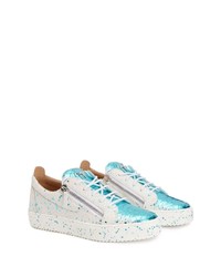 Giuseppe Zanotti Frankie Crocodile Effect Low Top Sneakers