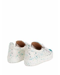 Giuseppe Zanotti Frankie Crocodile Effect Low Top Sneakers