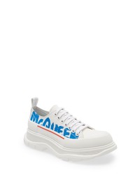Alexander McQueen Tread Slick Graffiti Logo Low Top Sneaker