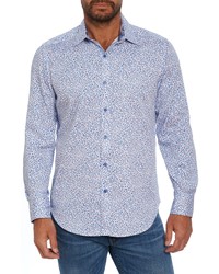 Robert Graham Harbour Stretch Floral Button Up Shirt In White At Nordstrom