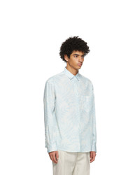 Jacquemus White And Blue La Chemise Simon Shirt