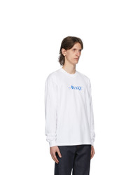 Awake NY White Logo Long Sleeve T Shirt