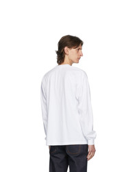 Awake NY White Logo Long Sleeve T Shirt