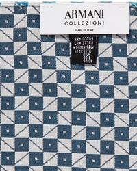 Armani Collezioni Reversible Cosmic Silk Jacquard Pocket Square