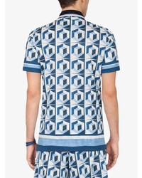 Dolce & Gabbana Geometric Print Polo Shirt