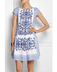 Collette Dinnigan Collette By Moroccan Mosaic Printed Linen Mini Dress