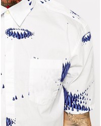 Asos Black Printed Short Sleeve Shirt